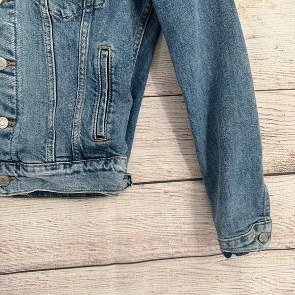 Lucky Brand Tomboy Trucker Denim Jacket Womens XS blue Medium Wash - Picture 6 of 14